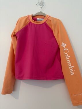 Columbia Pink & Orange Performance Long Sleeve Top